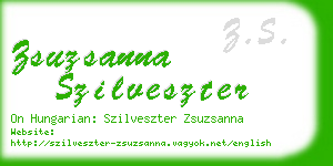 zsuzsanna szilveszter business card